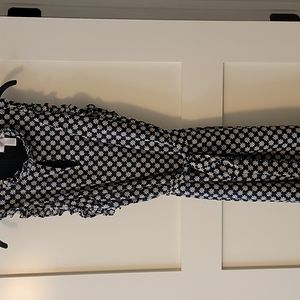 Cute London Times Daisy Print Eyelet Dress